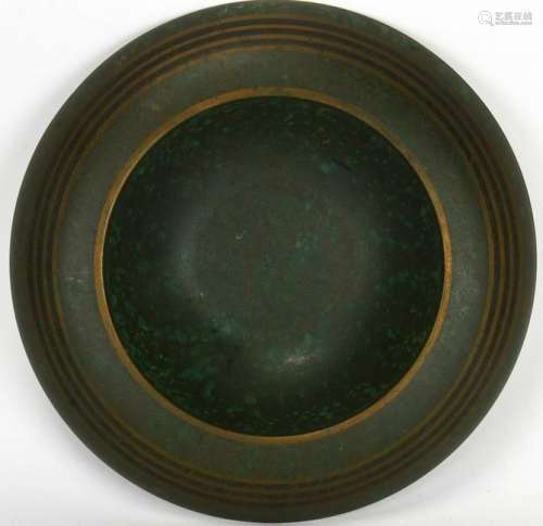 Art Deco Carl Sorensen Patinated Bronze Bowl