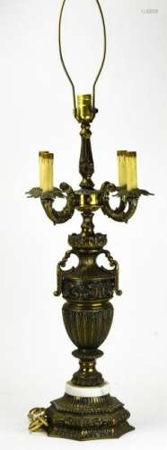 Antique Bronze Tone Neo Classical Urn Form Lamp