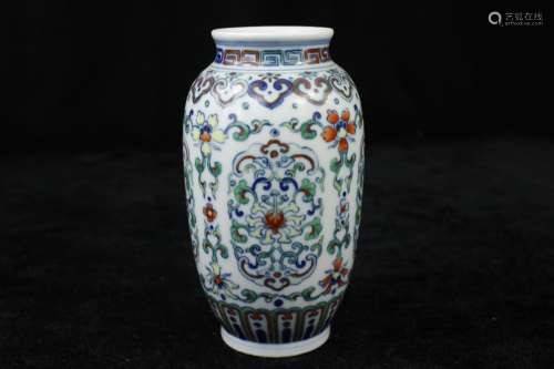 A Chinese Dou-Cai Glazed Porcelain Vase