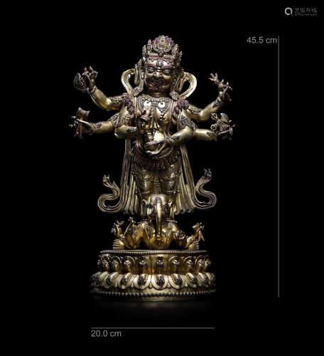 A Chinese Gilt Bronze Figure of Buddha