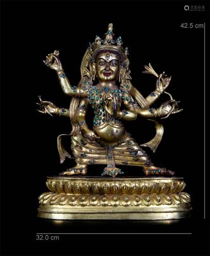 A Chinese Gilt Bronze Figure of Buddha