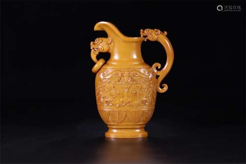 A Chinese Carved Jade Water Pot