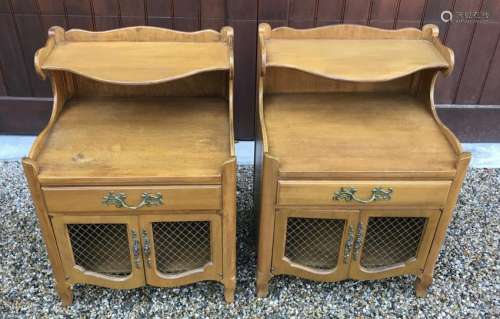 Pair French Country Provencal Night Stands