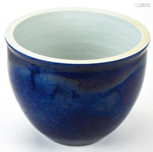 Chinese Blue Glaze Porcelain Brush Pot