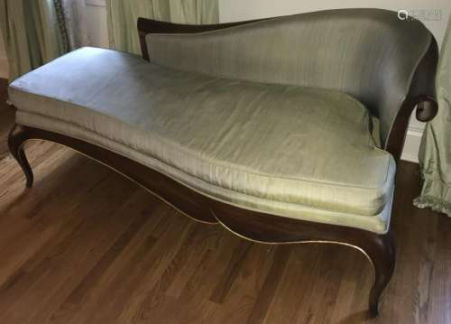 Contemporary Art Deco Custom Upholstered Chaise