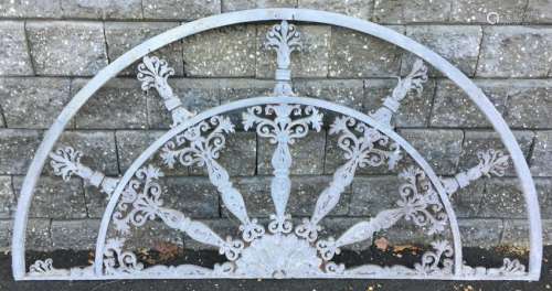 French Style Wrought Iron Arched Pediment