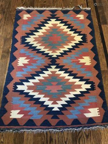 Vintage Navajo Hand Made Area Carpet