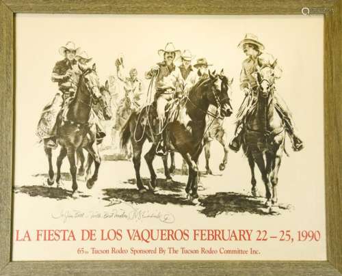 1990 Framed Tucson Rodeo Poster