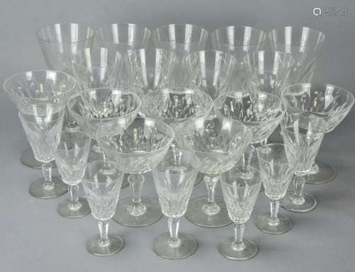 24 Pieces Baccarat Crystal Stemware / Glasses