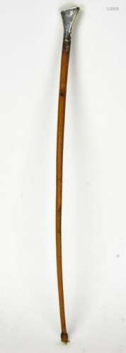 Sterling Silver Handled Leather Riding Crop