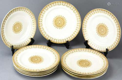Royal Worcester Vitreous Porcelain 12 Plates