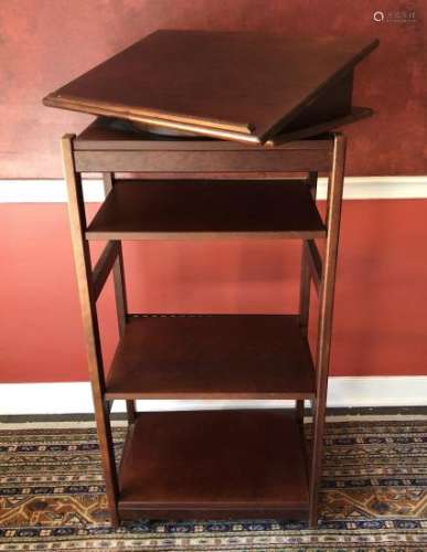 Library Lecturn / Book Display Rack Revolving Top