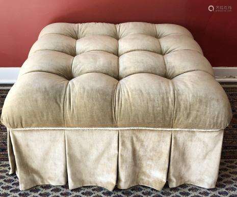 Chesterfield Style Upholstered Poof / Ottoman