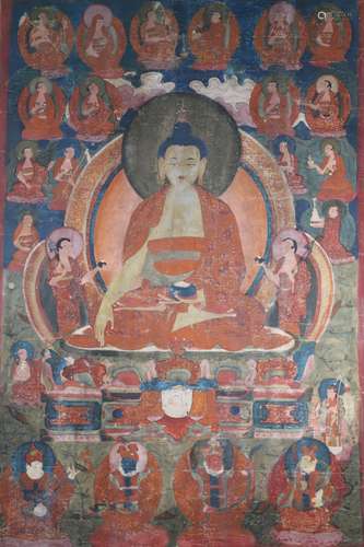 THANGA DEPICTING BUDDHA