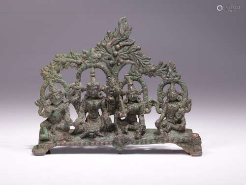 RARE SHRINE OF BUDDHIST FIGURES