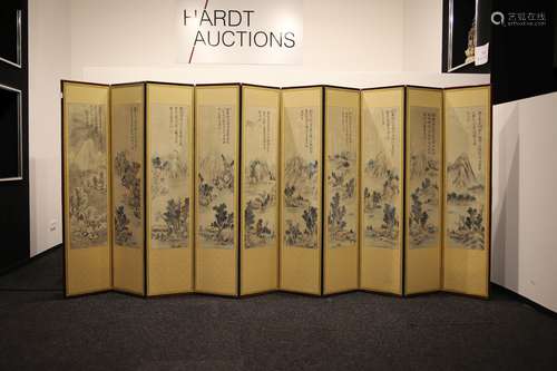 TEN FOLDING SCREEN