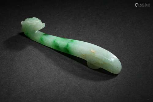 Chinese Jadeite Dragon Hook, 19th Century