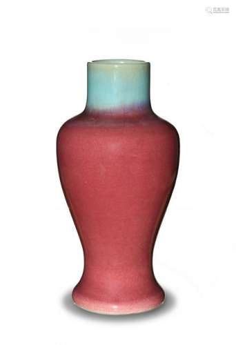 Chinese Blue and Red Vase, 19th Century