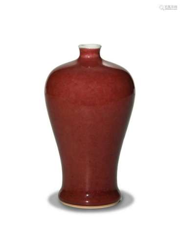 Chinese Red Glazed Meiping Vase, 18th Century
