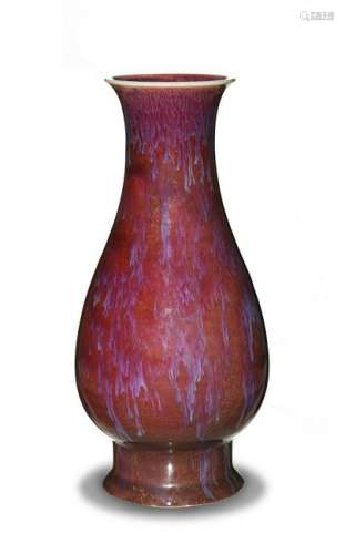 Chinese Flambe Porcelain Vase, 19th Century
