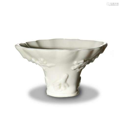 Chinese Blanc de Chine Libation Cup, 17/18th Century