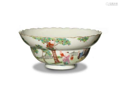 Chinese Famille Rose Bowl with Poem, Early 19th Century