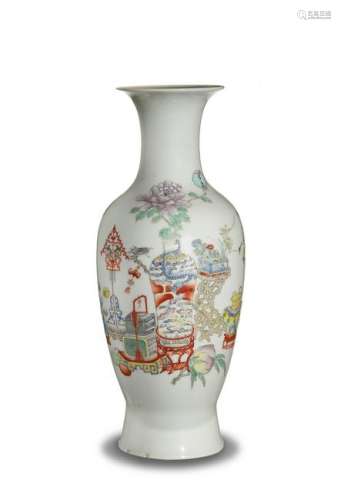 Chinese Famille Rose Porcelain Vase, Republic
