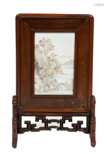 Chinese Famille Rose Table Screen, Republic