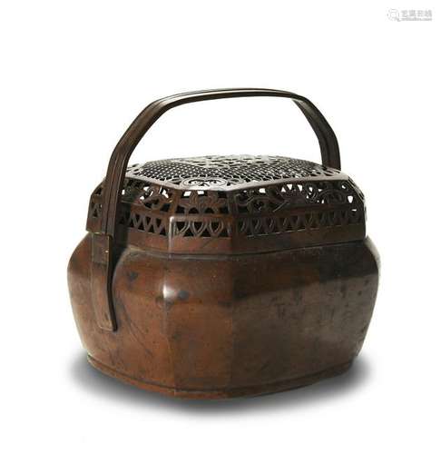 Chinese Bronze Hand Warmer, 18th Century