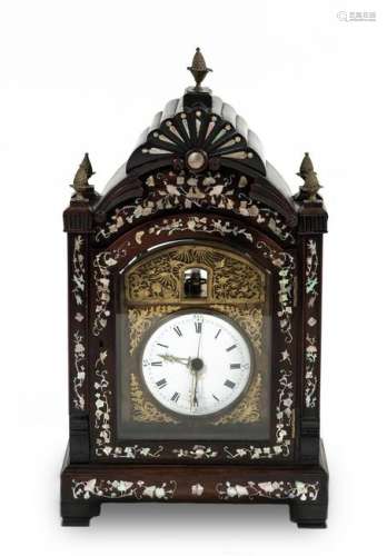 Chinese Mother of Pearl Bracket Clock, 19th Century