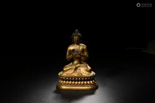 Gilt Bronze Buddha, 18th Century