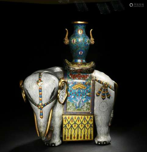 Chinese Cloisonne Elephant, Late 18th Century
