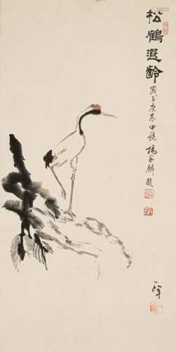 Painting of a Crane by Yifeng with Inscription