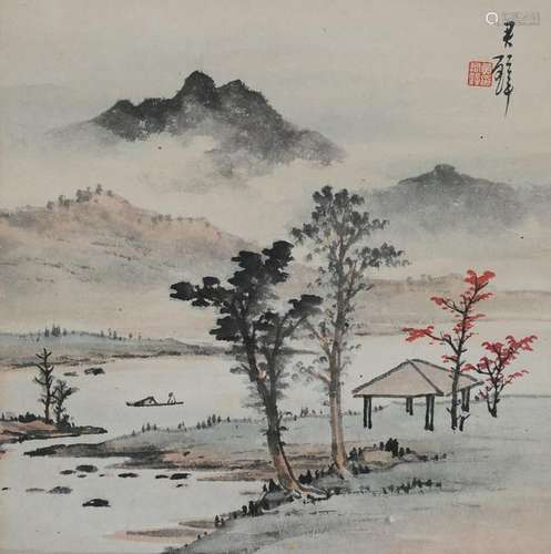 Chinese Landscape Painting by Huang Junbi