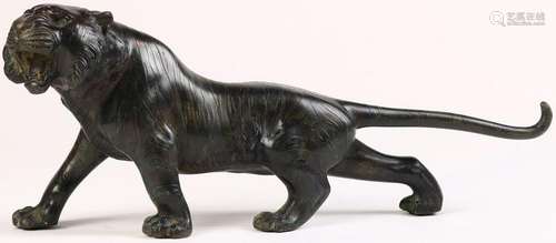 Japanese Okimono, Bronze Tiger