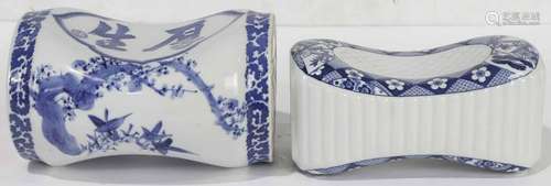 Japanese Blue-and-white Ceramic Pillows