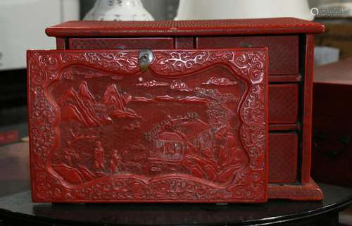 Chinese Cinnabar Chest