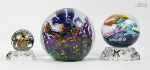 (lot of 3) Paperweight group