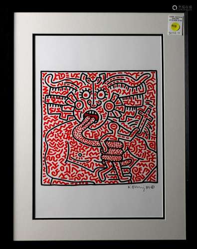 Work on paper, Manner of Keith Haring