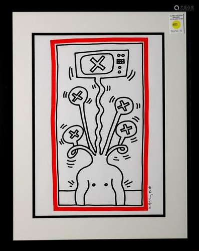 Work on paper, Manner of Keith Haring