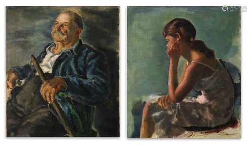 Paintings, Portraits of a Young Girl and a Patriarch