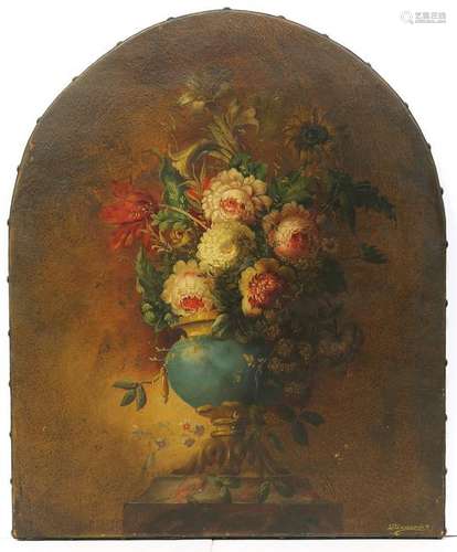 Painted screen, Floral Still Life