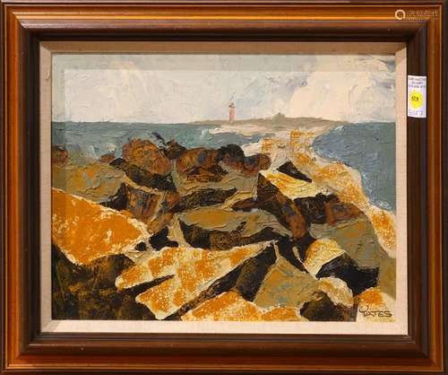 Painting, Coastal Rocks