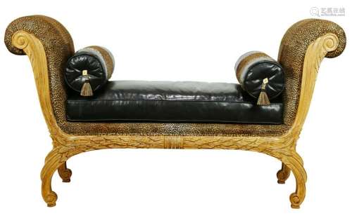 Hollywood Regency style chaise lounge