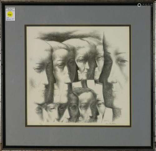 Print, John McEllen, Untitled (Faces)