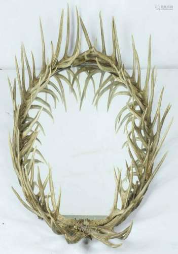 Provincial style horn framed mirror