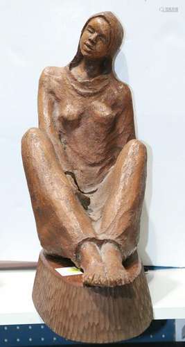 Ceramic Sculpture, Sitting Woman