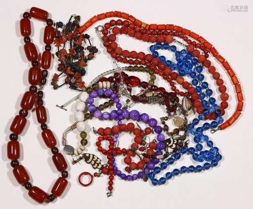 Collection of multi-stone beads and jewelry