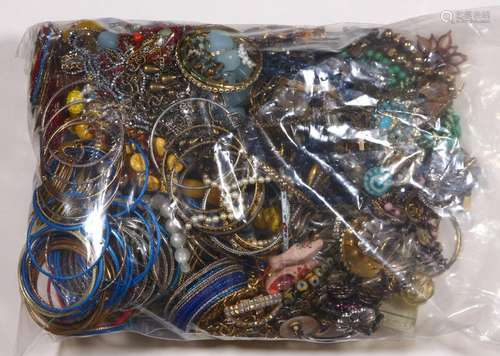 Collection of glass bead and costume jewelry