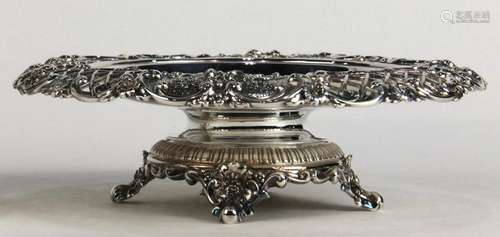 Tiffany and Co. silverplate reticulated compote in the